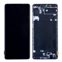 OLED Screen Display with Digitizer Touch Panel and Bezel Frame for Samsung Galaxy A71(2020) A715F  (Refurbished)  - Black PH-LCD-SS-002953BK