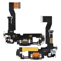 Charging Port with Flex Cable for iPhone 12/ 12 Pro  (Service Pack) - Black PH-CF-IP-000401BKA