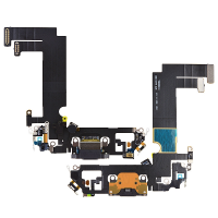 Charging Port with Flex Cable for iPhone 12 mini (Service Pack) - Black PH-CF-IP-000411BKA