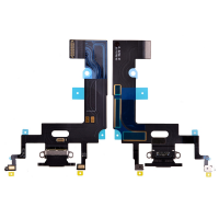 Charging Port with Flex Cable for iPhone XR ( Service Pack )   - Black PH-CF-IP-00033BK