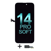 PH-LCD-IP-001333SR Soft OLED Screen Digitizer Assembly with Portable IC for iPhone 14 Pro (Aftermarket Plus)