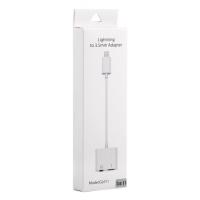 8 Pin to 3.5mm iPhone Jack to 3.5mm Splitter 2in1 Adapter to AUX Headphone Audio & Charge Converter for iPhone - White EI-DA-IP-00003WH