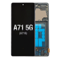 LCD Screen Digitizer Assembly With Frame for Samsung Galaxy A71 5G A716  (Refurbished) - Prism Cube Black PH-LCD-SS-003193BK