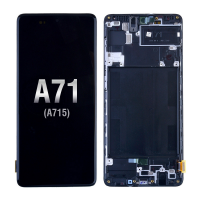 OLED Screen Display with Digitizer Touch Panel and Bezel Frame for Samsung Galaxy A71(2020) A715F  (Refurbished)  - Black PH-LCD-SS-002953BK