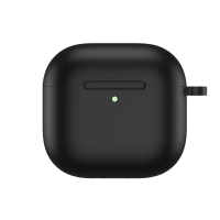 MT-SC-IP-00123BK  For Airpods 3 Silicone Gel Case Protective Cover Skin Protective Cover, Front LED Visible, Supports Wireless Charging - Black