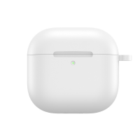 MT-SC-IP-00123WH For Airpods 3 Silicone Gel Case Protective Cover Skin Protective Cover, Front LED Visible, Supports Wireless Charging - White