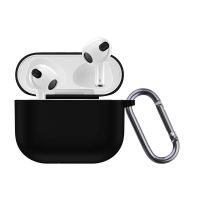 MT-SC-IP-00125BK For AirPods 4th Silicone Gel Case Protective Cover Skin Protective Cover, Front LED Visible, Supports Wireless Charging -  Black