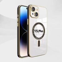 MT-TC-IP-00058GD Magnetic Soft Phone Case for iPhone 15 Plus - Gold