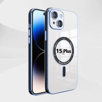 MT-TC-IP-00058BU Magnetic Soft Phone Case for iPhone 15 Plus - Blue