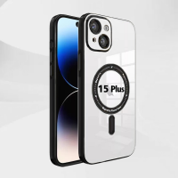 Magnetic Soft Phone Case for iPhone 15 Plus - Black MT-TC-IP-00058BK