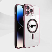 Magnetic Soft Phone Case for iPhone 14 Pro Max - Pink MT-TC-IP-00056PK